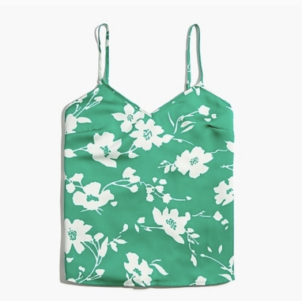 Florence Floral Green V-neck Cami